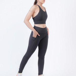 Oem Chất Lượng Cao Trọng Lượng Nhẹ Hai-Mảnh Tập Yoga Cho Phụ Nữ Với Phía Trước Biểu Tượng Tùy Chỉnh Mô Hình Rắn Đàn Hồi Eo Cộng Với Kích Thước - Product Image 6