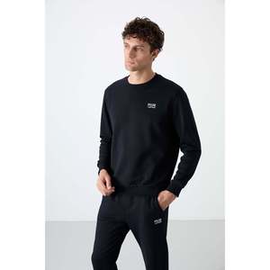 Conjunto Deportivo Air Jones Andy para Hombre en Azul Marino, Felpa de 3 Hilos, Ropa Deportiva Cómoda de Mezcla de Algodón - Product Image 6