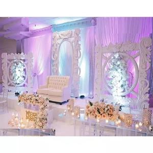 English <b>Wedding</b> Reception Party Stage Panels Elegant <b>Wedding</b> Theme White Backdrop <b>Frame</b> Modern <b>Wedding</b> Stage Australia - Product Image 1