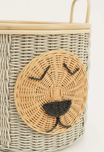 Paniers de rangement pour le visage d'ours en rotin tissé à la main de style vintage pour l'organisation de la maison-SISU - Product Image 2