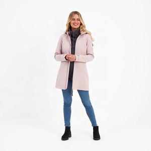 Abrigo cortavientos Softshell para mujer, tejido transpirable, soporte con logotipo personalizado, ropa de invierno y otoño, capucha de alta calidad - Product Image 2