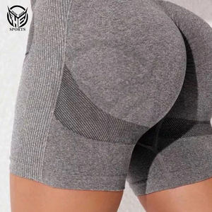 Shorts Deportivos de Cintura Media con Efecto Push-Up, de Lona con Logotipo Personalizado Bordado, Secado Rápido, Transpirables e Impermeables para Mujer - Product Image 6