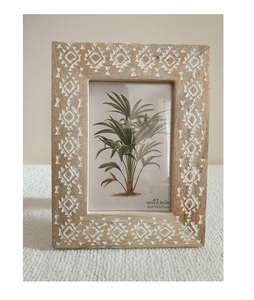 Elegant Modern <b>Antique</b> Luxury Wooden Picture <b>Frame</b> Indian Manufacturer's Classical Home Accents Natural Wood Glass Tabletop - Product Image 6