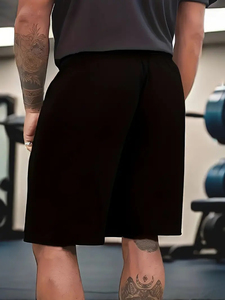 Wholesale Custom Logo Cotton Men's Gym <b>Shorts</b> High Quality Black Casual Plain With Mesh Fabric and Print <b>Technics</b> - Product Image 5