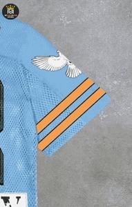 Camiseta Deportiva Retro para Hombre, Camiseta de Fútbol con Hombros Caídos, Recortada, 100% de Algodón, Corte Holgado - Product Image 2