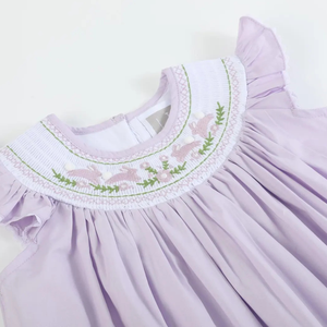 Robe en lin doux smocké faite à la main pour bébé filles Style décontracté pour le premier anniversaire de l'enfant en bas âge OEM Made in Vietnam - Product Image 3