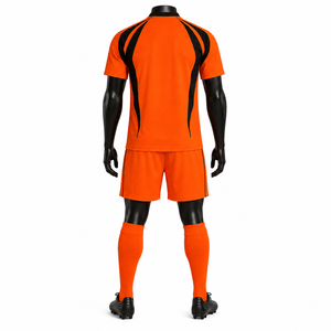 Uniforme de Fútbol Personalizado Color Naranja para Hombre, Conjunto de Camiseta de Fútbol de Secado Rápido, Transpirable, de Poliéster Sublimado, para Entrenamiento - Product Image 2