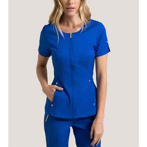 2025 venta al por mayor Unisex Spandex suave enfermería uniformes personalizados de manga corta clínica médica Hospital médicos uniformes Unisex - Product Image 2
