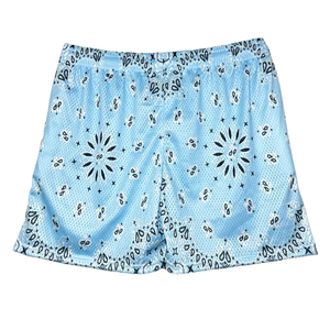 Fabricant Logo personnalisé Jeunesse Unisex Été 100% Polyester Sublimation Imprimé sur tout le short en maille Paisley pour homme avec poches - Product Image 3