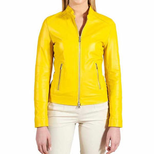New Fashion Winter Women's Leather <b>Jacket</b> Stand <b>Collar</b> Printed Design Customizable Color Logo Waterproof Windproof at Nurak - Product Image 5
