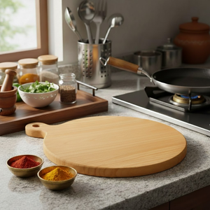 Planche à découper en bois multifonctionnelle |   Planche à charcuterie et à servir pour le fromage, le pain, la pizza, les légumes, les fruits et l'utilisation en cuisine - Product Image 6