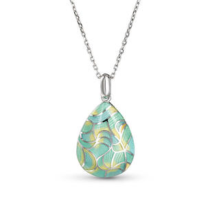 Collier Jeulia Fille Du Vent en émail, argent sterling, chaîne en laiton plaqué or et rhodium - Product Image 1