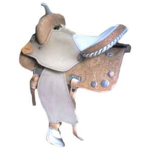 Prix de gros 2023 Dernière selle de cheval de dressage western portable en cuir véritable pour chevaux de dressage western, emballage personnalisé - Product Image 5