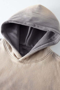 Sweat à capuche lavé à l'acide 100% coton de haute qualité série High Street lavage vieux pull pierre lavé Vintage sweats à capuche - Product Image 6