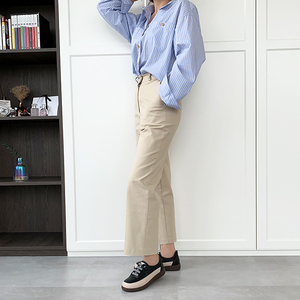 [JSHOE] Action cuir bande chaîne baskets pour femmes confortable plate-forme chaussures de marche léger décontracté à lacets chaussures 3.5cm - Product Image 3