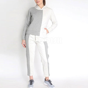 Bajo MOQ Diseño personalizado Invierno Mujer Chándales Sólido Casual Uso al aire libre Color personalizado Cuello alto 100% Chándal de algodón - Product Image 1