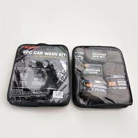 Kit de nettoyage de lavage de voiture en microfibre tout gris Coffret cadeau d'outils de lavage de voiture de qualité supérieure avec outils de nettoyage essentiels