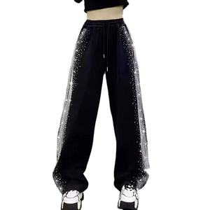 Pantalones Deportivos con Pedrería al por Mayor, Producto de Primera Calidad, Pantalones Deportivos con Logotipo Personalizado OEM, Pedido al por Mayor, Alta Demanda - Product Image 2