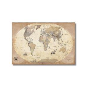 <b>Retro</b> Style World Map Poster Paper Wall <b>Decor</b> - Product Image 1
