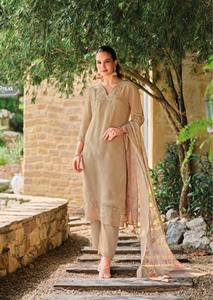 Diseñador bordado Cutwork vestidos formales hasta la rodilla cuello en V 3/4 manga recta silueta Simple Organza telas - Product Image 2