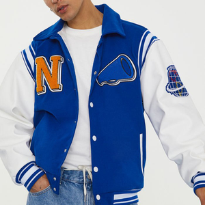 Chaqueta Universitaria de Béisbol Personalizada con Foto de Camuflaje para Hombre, con Apliques de Chenilla, Cortavientos, Transpirable para Invierno - Product Image 6