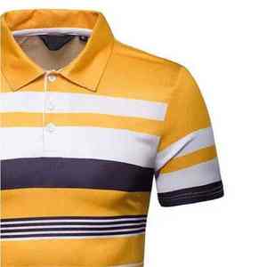Vêtements décontractés pour hommes Polos très vendus Polos respirants de couleur unie avec logo personnalisé nouveau design pour hommes - Product Image 5
