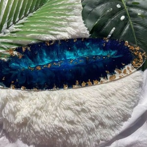 Resin <b>Decorative</b> Tray in Multiple Colors Oval Home <b>Decor</b> Resin Tray High Quality - Product Image 3