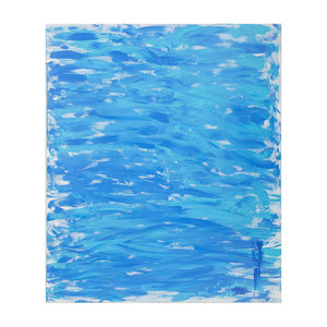 Modern Abstract Pattern Blue Painting <b>Canvas</b> <b>Wall</b> Art & Tapestry Designed by Jaipur Rugs US - Product Image 1