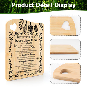 เขียงไม้สลักลายของขวัญขึ้นบ้านใหม่รูปทรงสี่เหลี่ยมผืนผ้าขายดี สำหรับคู่รัก เขียงไม้สำหรับหั่นและเสิร์ฟในครัว - Product Image 3