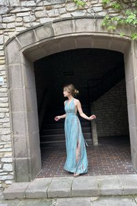 Ladies Summer Beach Tie Dye Backless Long Sexy Summer Maxi Dress Spaghetti Strap Boho Beach Wear For Women Ladies Dress - Product Image 6