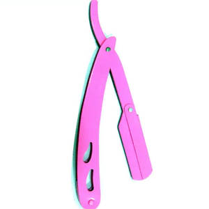 Maquinilla de afeitar de color rosa para mujer, maquinilla de afeitar elegante con estampado personalizado, hoja extraíble de acero, maquinilla de afeitar recta de seguridad para hombres y mujeres - Product Image 2