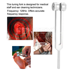 High Quality 128Hz Medical Body Tuning Fork Neurological Tuning Fork <b>Instruments</b> with Fixed Weight Zipper Case Included - Product Image 6