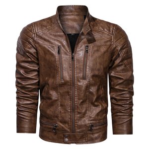Veste de course personnalisée pour hommes Nouveau design Veste en cuir de moto imprimée Grande taille Veste en cuir de moto de motard de rue - Product Image 2