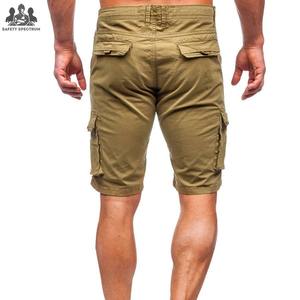 Pantalones Cortos Cargo para Hombre, Estilo Urbano |   Corte Holgado 100% Algodón |   Botón de Presión |   Bolsillos Tácticos Utilitarios |   Transpirable de Secado Rápido - Product Image 3