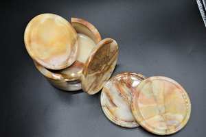 Stone <b>Coasters</b> Durable and Elegant Trendy Design <b>Marble</b> <b>Coasters</b> with Natural Stone Textures for High-end Decor Themes Stone - Product Image 5