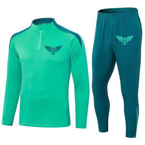 Ensembles de survêtements d'entraînement respirants à manches longues pour hommes de football en gros 100% polyester - Product Image 3