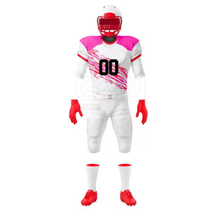 Uniformes de Fútbol Americano de Diseño Nuevo a Precio de Mayoreo, Conjuntos Personalizados con Impresión, Transpirables, de Manga Corta para Adultos, Anti-UV, 100% Poliéster - Product Image 2