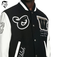 Chaqueta Varsity Vintage para Hombre, Personalizada con Bordado 3D, Cuello Alto, Resistente al Viento, de Lona Ecológica, Secado Rápido, Transpirable