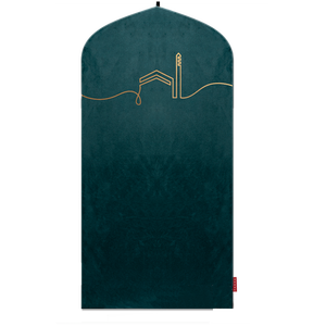 Cómodo Tapete de Oración Acolchado de Poliéster Lavable a Máquina de 60x120 cm, TAKVA EasiClean, Tapete de Oración Interior de la Colección Kaaba - Product Image 2