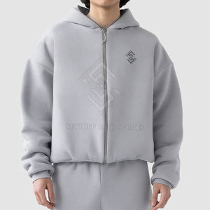 Service OEM – Sweat à capuche zippé décontracté pour homme, en polaire de haute qualité, écologique et respirant - Product Image 4