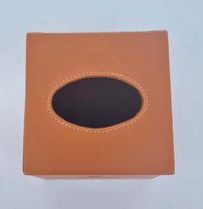 <b>Tissue</b> Box Cover Square PU Leather <b>Facial</b> <b>Tissue</b> Box Holder for Dresser - Product Image 5