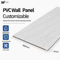 Panneau mural en PVC durable effet marbre, ignifuge B1, imperméable, pour décoration intérieure d'hôtels, villas, commerces et résidences