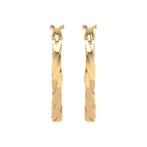 ต่างหูเพชรริคฮาวาชุบทอง 14K ดีไซน์ทันสมัยสำหรับผู้หญิง รับรองโดย IGI รุ่นใหม่ล่าสุด วัสดุทองคำสีเหลือง เหมาะสำหรับงานแต่งงาน - Product Image 4