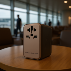 Adaptador de Viaje de Carga Rápida MOMAX UA17 GaN 1-World, Enchufe Global PD170W - Product Image 3