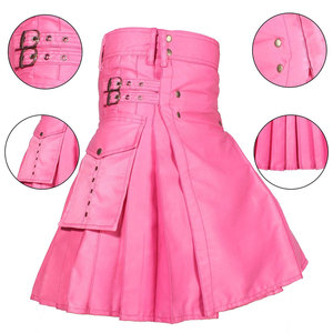 Men's Scottish <b>Pink</b> Utility Kilt Modern Fashion Highland Kilt Wholesale 2026 - Product Image 4