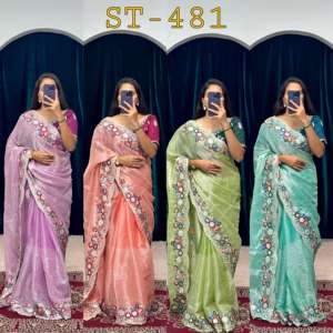 Sari de lujo para novia con diamantes, ropa india y paquistaní para compras al por mayor a granel - Product Image 4