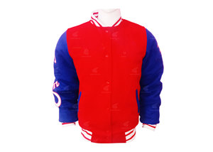 Veste d'hiver confortable 100% authentique en laine de qualité supérieure, coupe Letterman, coupe-vent, imperméable, avec logo frontal - Product Image 6
