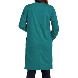 Bata de Laboratorio Médica para Mujer, de Alta Calidad, Transpirable, de Algodón, Poliéster y Spandex, con Múltiples Bolsillos Delanteros, Mangas Largas, OEM - Product Image 3