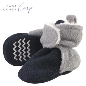Unisex <b>Baby</b> Cozy Fleece and Faux Sherpa Booties Ankle Height - Product Image 4