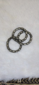 Bracelet extensible en perles cylindriques de pyrite naturelle, cristal poli doré métallique, bijoux en pierres précieuses en gros - Product Image 6